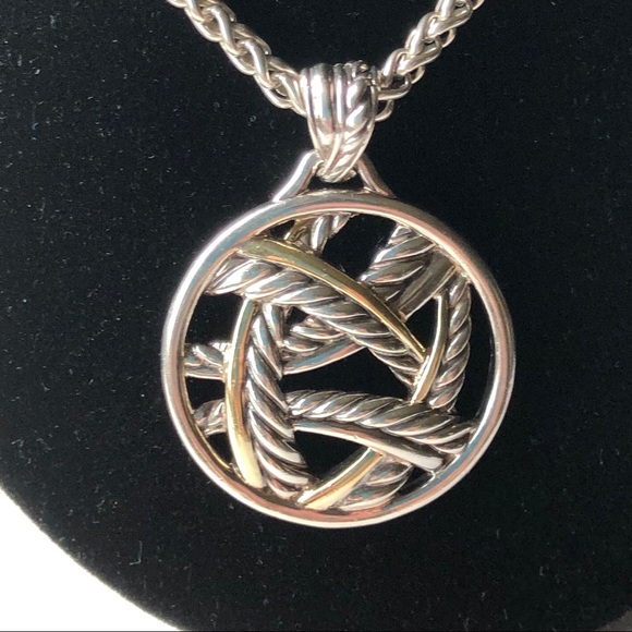 David Yurman 18k/Silver Acanthus pendant - Picture 2 of 3
